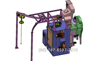 হ্যাঙ্গার শট ব্লাস্টিং মেশিন বিভিন্ন গ্রাহকদের কাছ থেকে বিভিন্ন কাজের জন্য জং...